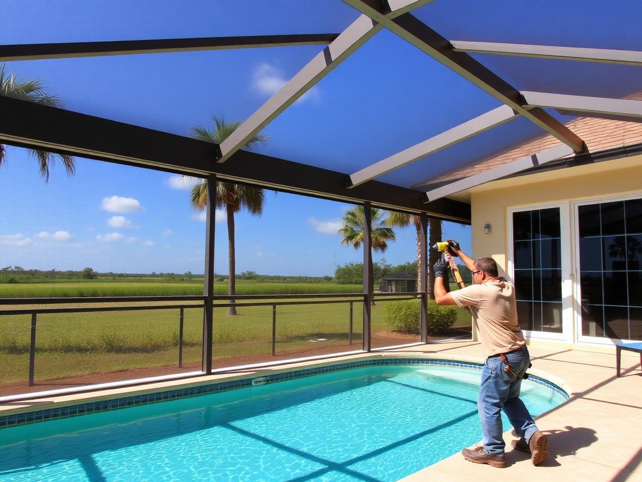 Pool Enclosure Screen Repair